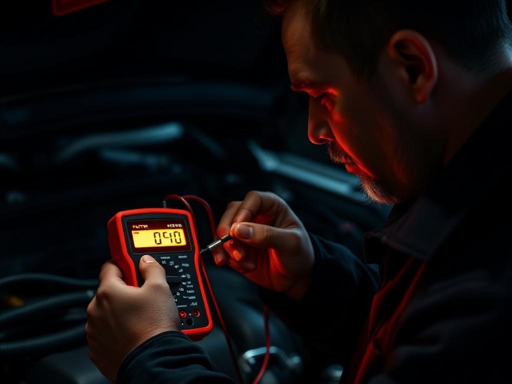 Battery replacement and charging-system test on an import vehicle in Colorado Springs